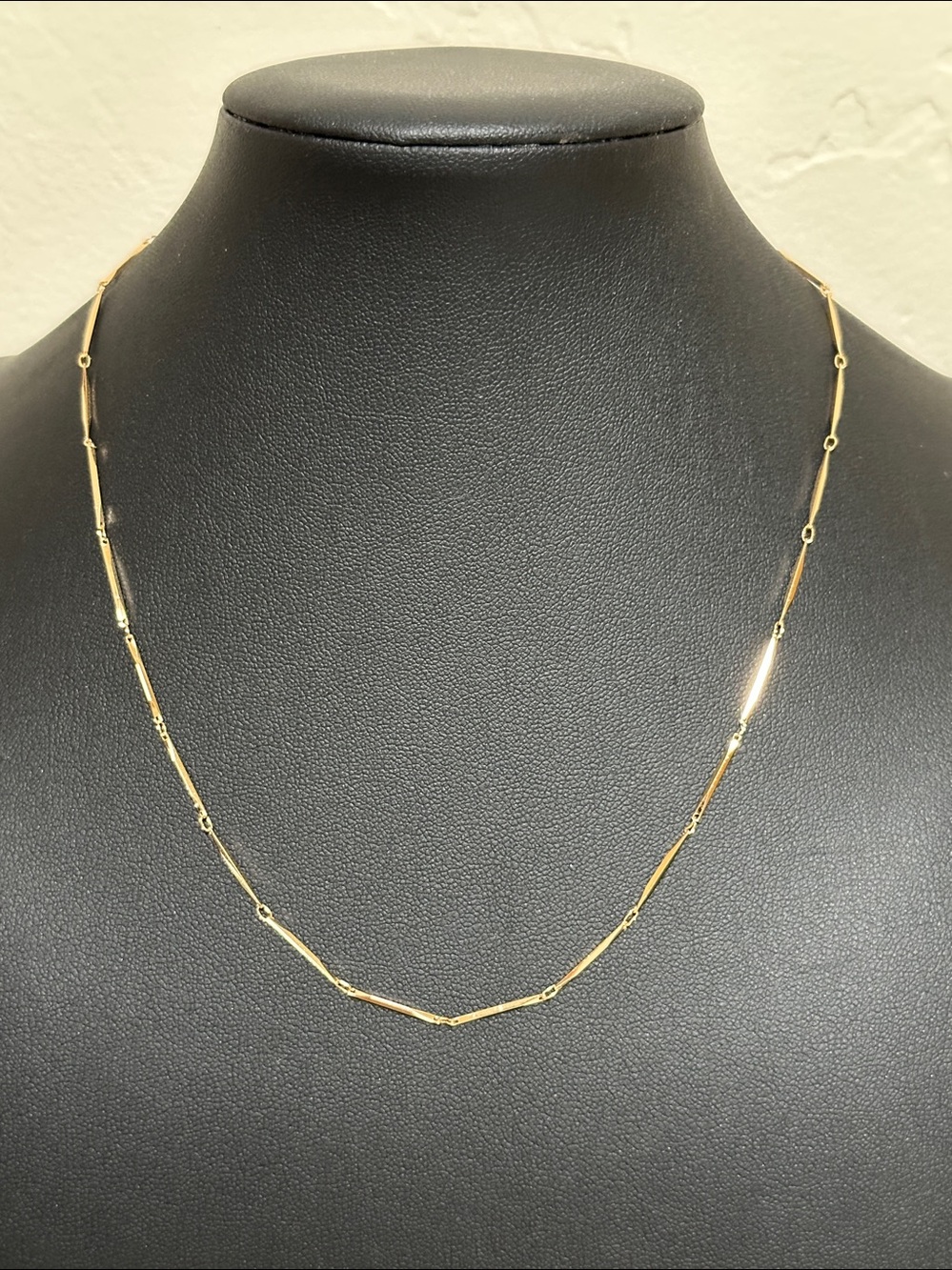 MA Bar Link 18KGP 16” Chain Necklace